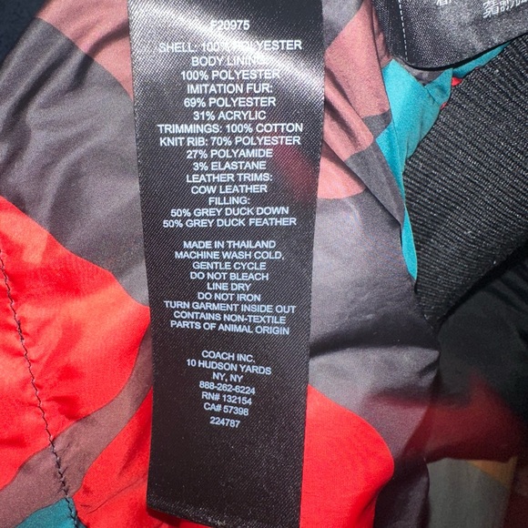 EUC Coach Black hooded puffer Jacket - Picture 8 of 8